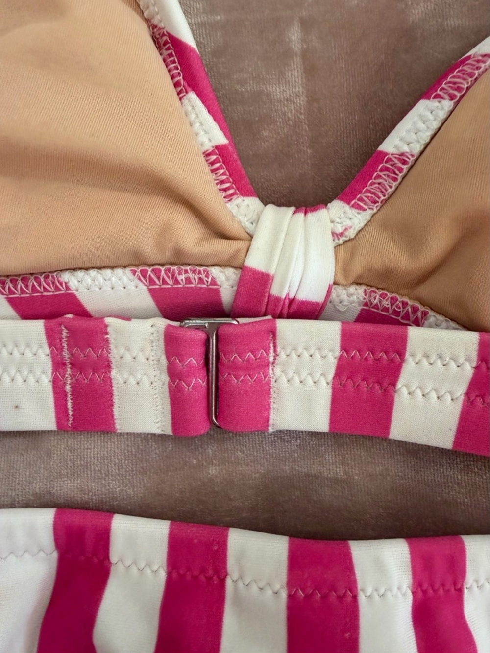 J Crew high waisted Pink and White Striped Bikini Set - Picture 12 of 14